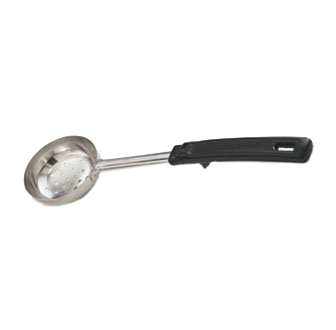 Vollrath 61155 Spoodle Portion Spoon, 2 Oz Stainless Steel, Black Grip ’N Serv Handle, 12-1/2" Length — Case of 12 pieces