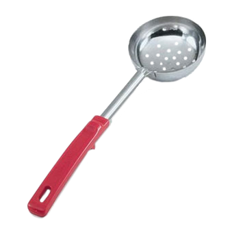 Vollrath 62180 Spoodle Spoon, 8 Oz Perforated Stainless Steel, Orange Grip ’N Serv Handle, 14-1/8" — Case of 12 pieces