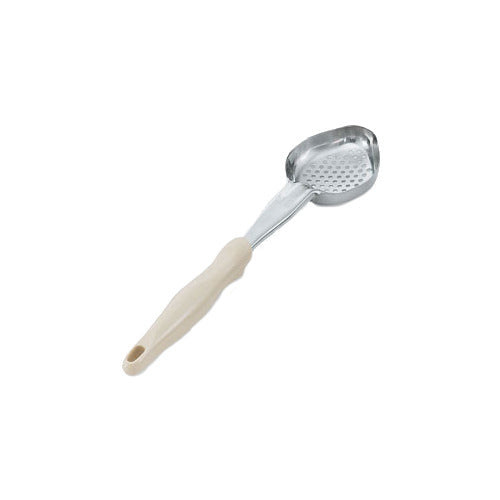 Vollrath 6422335 Spoodle Perforated Oval Bowl, 3 oz, 18/8 Stainless Steel, Ivory Handle, 13-1/2" L — Case of 12 pieces