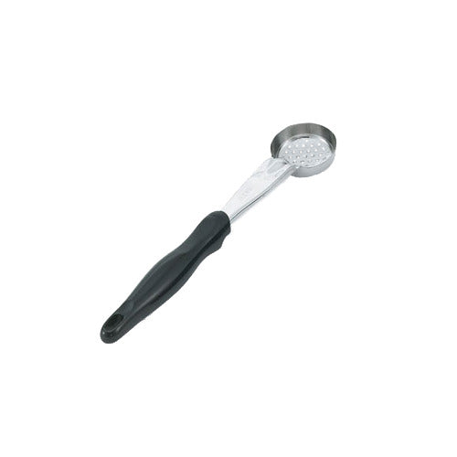 Vollrath 6432120 Spoodle, 1 oz Perforated Bowl, 18/8 Stainless Steel, Black Handle, 12-3/16" Length — Case of 12 pieces