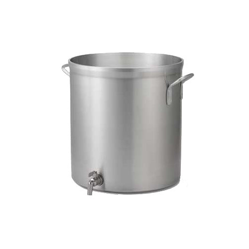 Vollrath 68681 80-Qt Stock Pot with Faucet, 2 ga Aluminum, Natural,18" Dia, 18 3⁄16" Depth