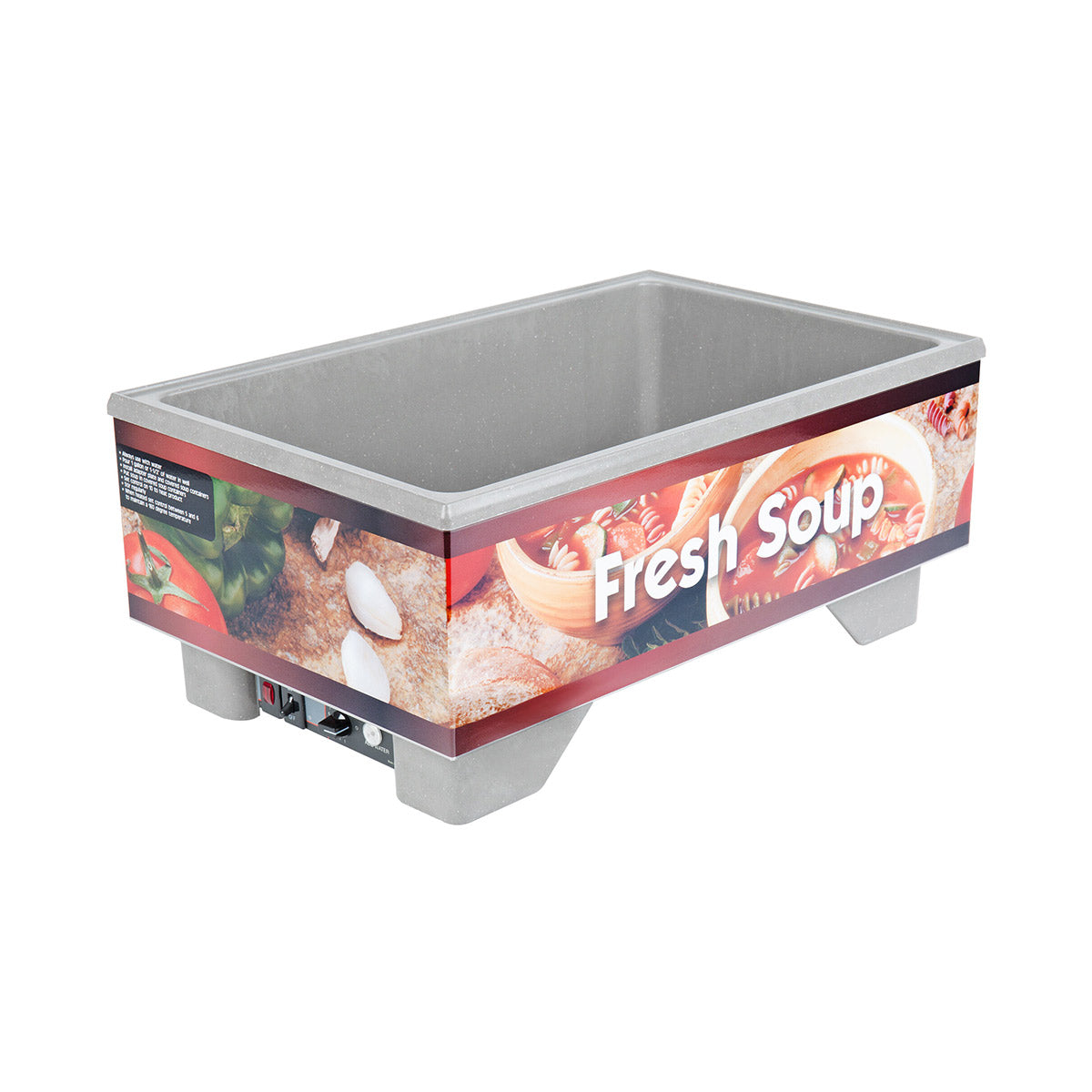 Vollrath 720200003 Cayenne Rethermalizing Soup Merchandiser with Country Kitchen Graphics