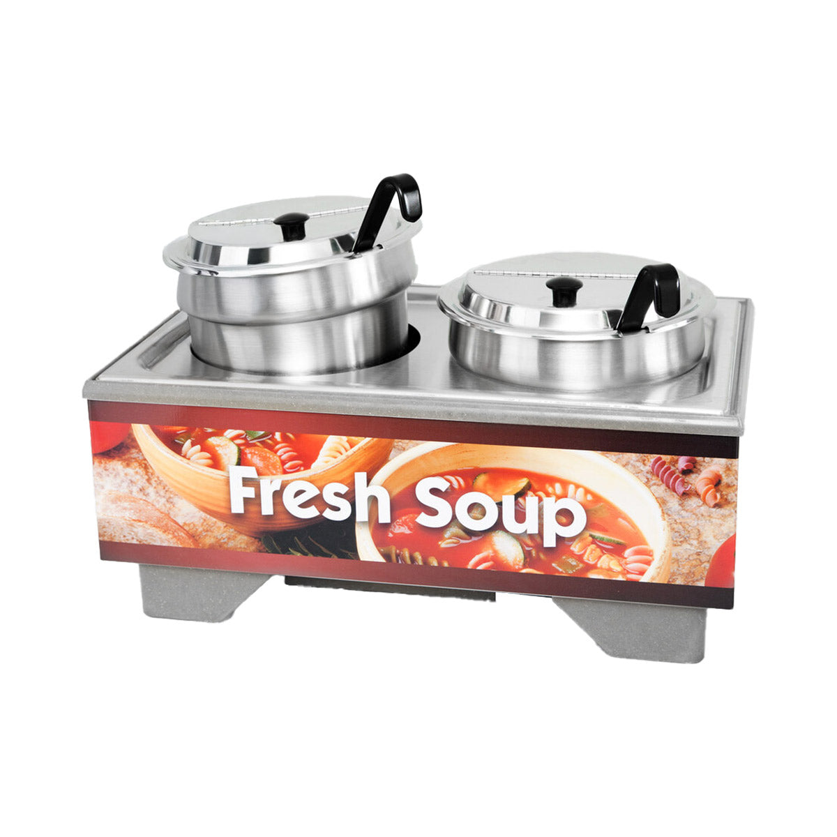 Vollrath 720200003 Cayenne Rethermalizing Soup Merchandiser with Country Kitchen Graphics