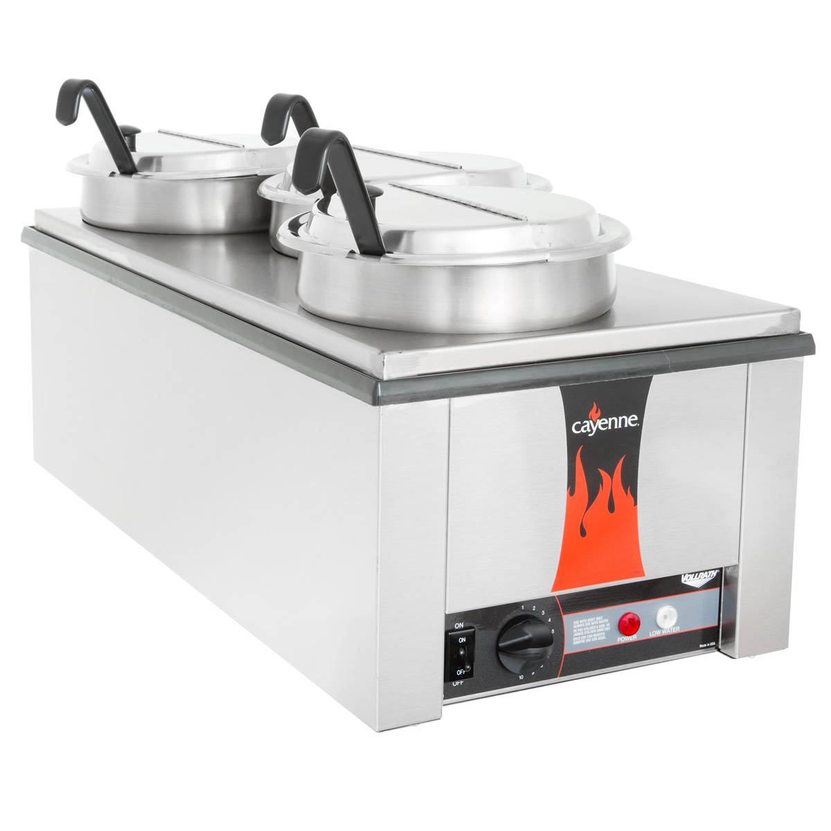 Vollrath 72788 Cayenne 4/3 Rectangular Heat 'N Serve Rethermalizer with Accessory Kit