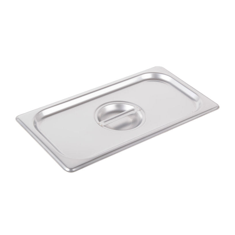 Vollrath 75130 Steam Table Pan Cover, Stainless Steel 1/3-Size Solid Handle, 12-5/8" x 6-13/16" — Case of 6 pieces