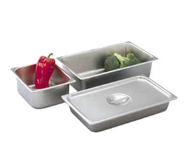 Vollrath 75204 Stainless Steel Deli Pan, 1/2 Size 4" Deep 4 Quart, 24-Gauge, USA — Case of 12 pieces