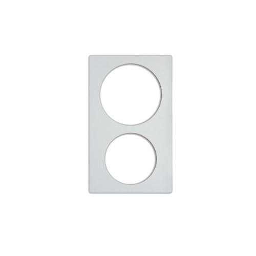 Vollrath 8242020 Miramar Template, White Stone Resin, 21-1/8" x 12-3/4", 2 Round Cutouts, NSF