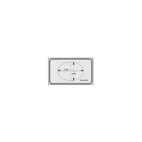 Vollrath 8242316 Miramar Single Size Template, Stainless Steel, 21-1/8" x 12-3/4", 1 Large Oval Cutout