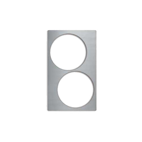 Vollrath 8242514 Miramar Template, Stainless Steel, 21-1/8" x 12-3/4", 2 Round Cutouts, NSF