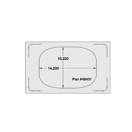 Vollrath 8242714 Miramar Template, Stainless Steel, 21-1/8" x 12-3/4", 1 French Oven Cutout