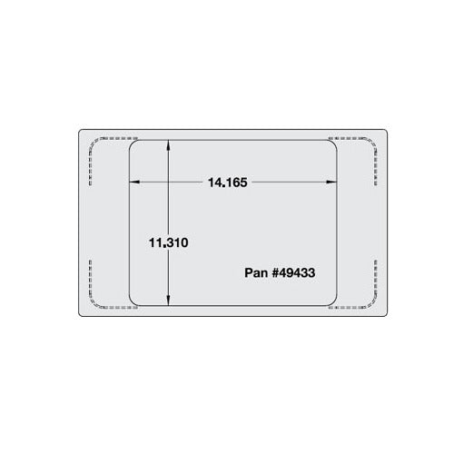 Vollrath 8242914 Miramar Template, Stainless Steel, 21-1/8" x 12-3/4", Single Large Food Pan Cutout