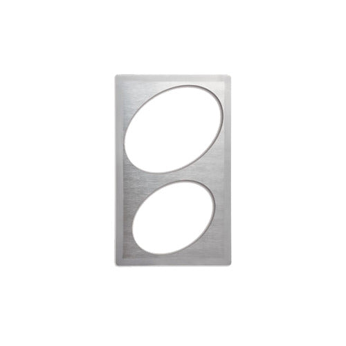 Vollrath 8243116 Miramar Single Size Template, Stainless Steel, 21-1/8" x 12-3/4", 2 Oval Cutouts