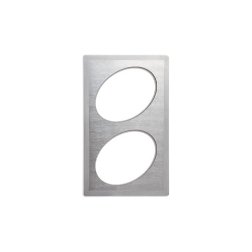 Vollrath 8243216 Miramar Size Template, Stainless Steel, 2 Oval Cutouts, 21-1/8" x 12-3/4"