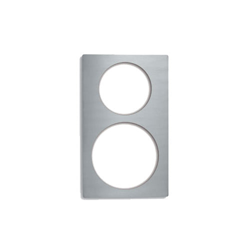 Vollrath 8243314 Miramar Single Size Template, Stainless Steel, 21-1/8" x 12-3/4", 2 Round Cutouts