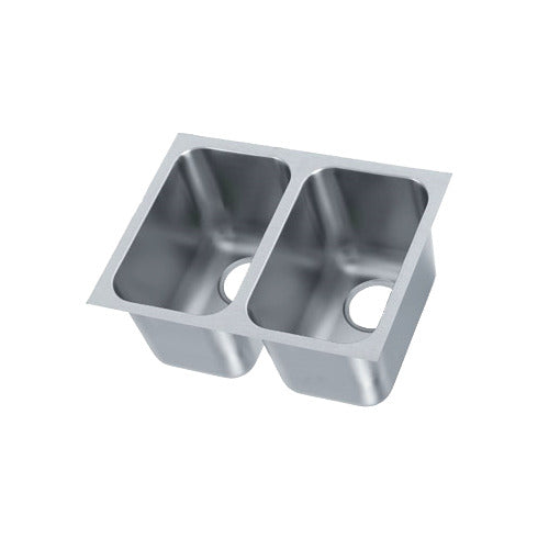 Vollrath 9102-1 Weld-In / Undermount Sink, Two Compartment