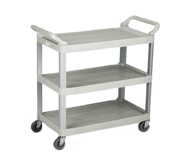 Vollrath 97005 Blue-Gray 3-Shelf Multi-Purpose Plastic Utility Cart w/ 300 lbs. Capacity