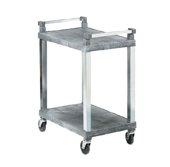 Vollrath 97101 2 Shelf Open Utility Cart w/ Chrome Uprights and 200 lbs. Capacity