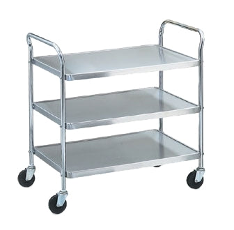 Vollrath 97105 Stainless Steel 3 Shelf Utility Cart w/ 400 lb Capacity - 24" x 16" x 36-1/2"