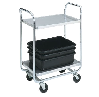 Vollrath 97160 Chrome Plated Two-Shelf Thrift-I-Cart - 31.5 x 16 x 36.5