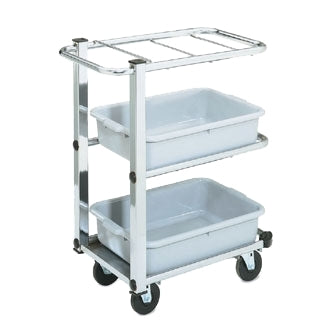 Vollrath 97186 Three-Shelf Cantilevered Bussing Cart - 26.62 x 15.75 x 34.5