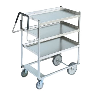 Vollrath 97203 Heavy-Duty Stainless Steel 3-Shelf Utility Cart w/ 23" x 35" Shelves