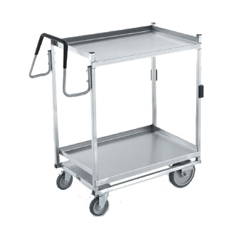 Vollrath 97205 Heavy-Duty Stainless Steel 2-Shelf Utility Cart w/ 20" x 30" Shelves
