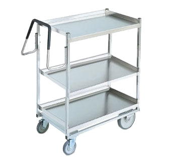 Vollrath 97206 Heavy-Duty Stainless Steel 3-Shelf Utility Cart w/ 20" x 30" Shelves