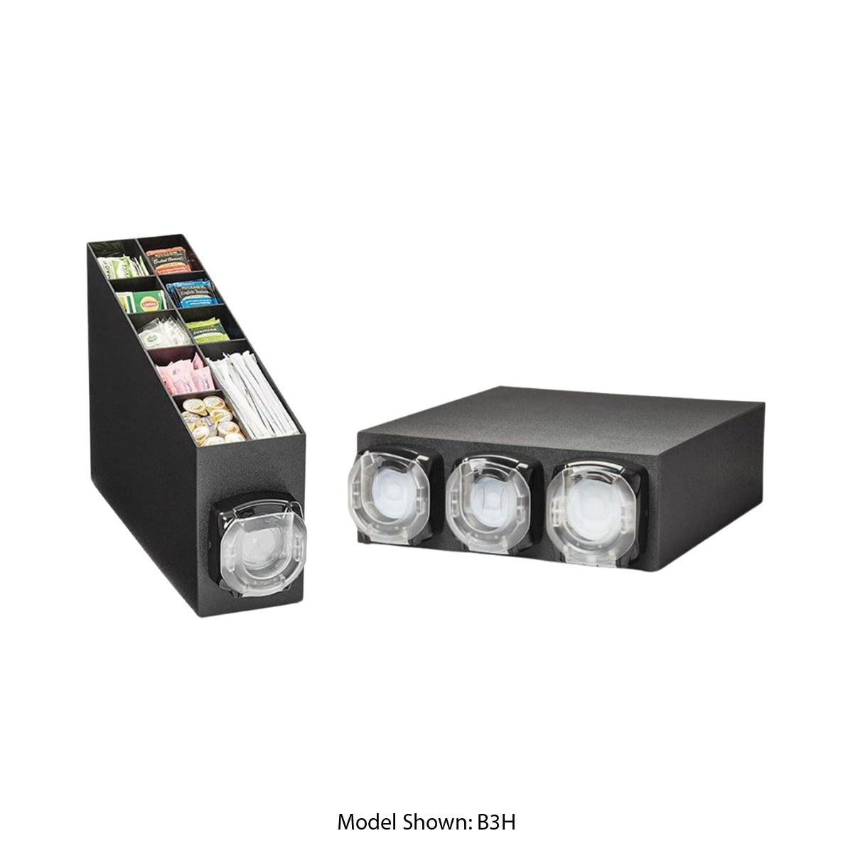 Vollrath B4H LidSaver Dispenser Cabinet, Plastic With 4 Horizontal Lid Compartments, Cup Holder