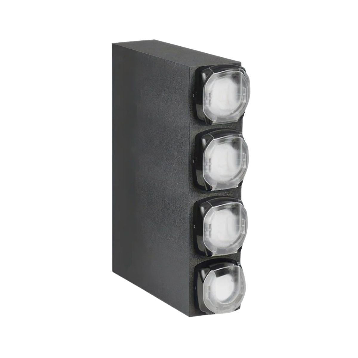 Vollrath B4V LidSaver Dispenser Cabinet, Black Plastic Box System with 4 Vertical Lid Compartments