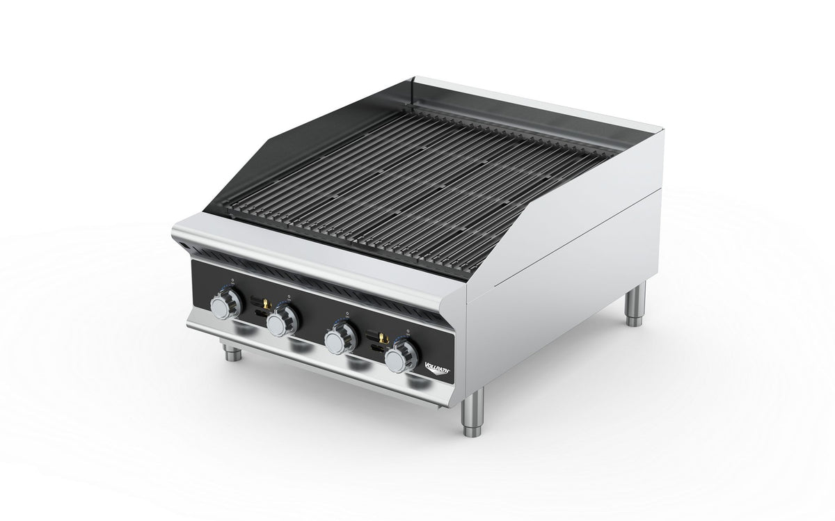 Vollrath CBGHD-60 60" Countertop Heavy Duty Gas Radiant/Lava Rock Charbroiler, 200.000 BTU