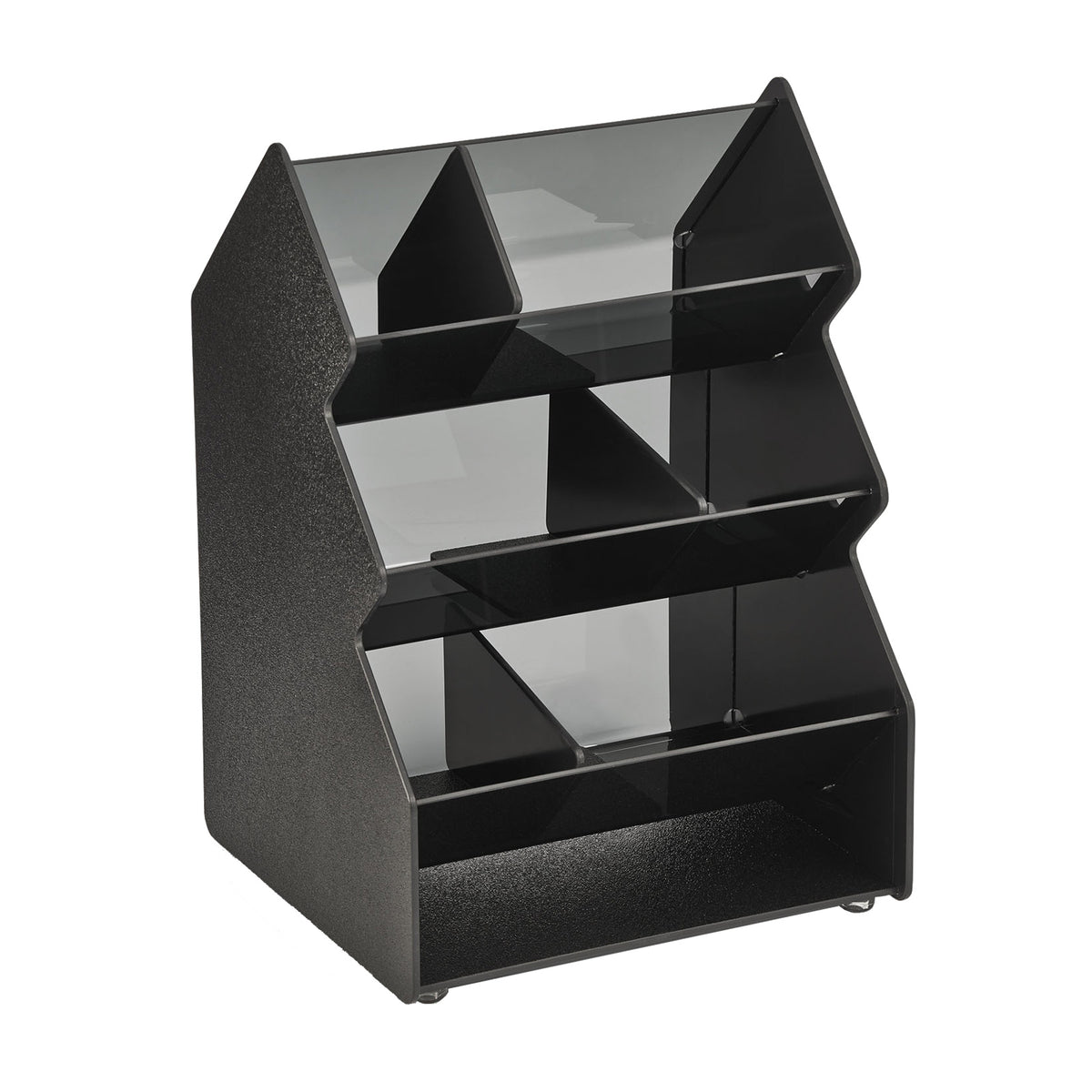 Vollrath CTC-3X2V Condiment Caddy, 6-Comp Plastic with Acrylic, 11-3/8"W x 10-1/4"D x 16-3/8"H