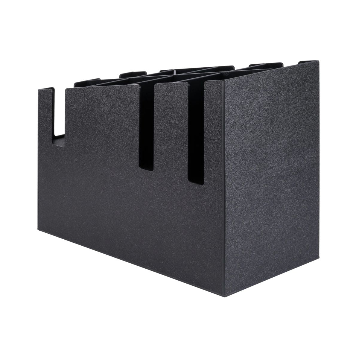 Vollrath CTNCLS-06 Napkin Dispenser 9-1/16"Wx19-1/4"Dx15-3/16"H Holds 100 Black ABS Napkins Cup Lid