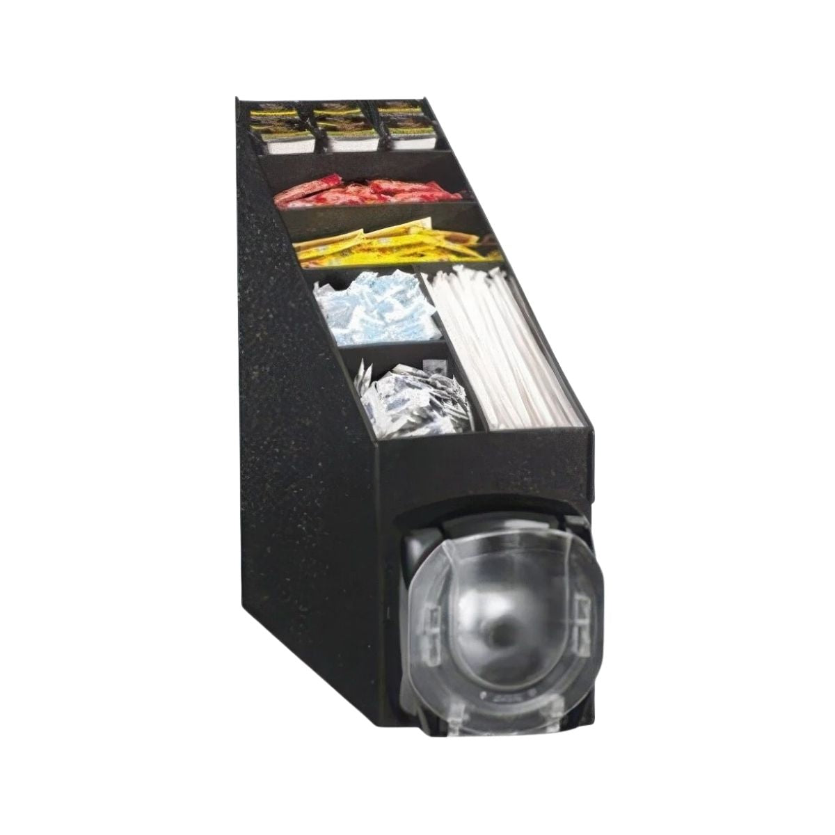 Vollrath K1LLDS LidSaver3 Cabinet, 23-3/8" Black Plastic, 1 Compartment, Straw/Condiment Organizer