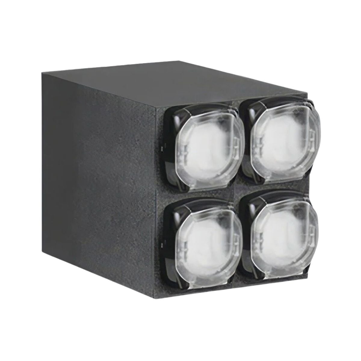 Vollrath K4X LidSaver3 Dispenser Cabinet, 23-3/8" Black Plastic, 4 Compartments, 3-1/4"-4-3/4" Lids