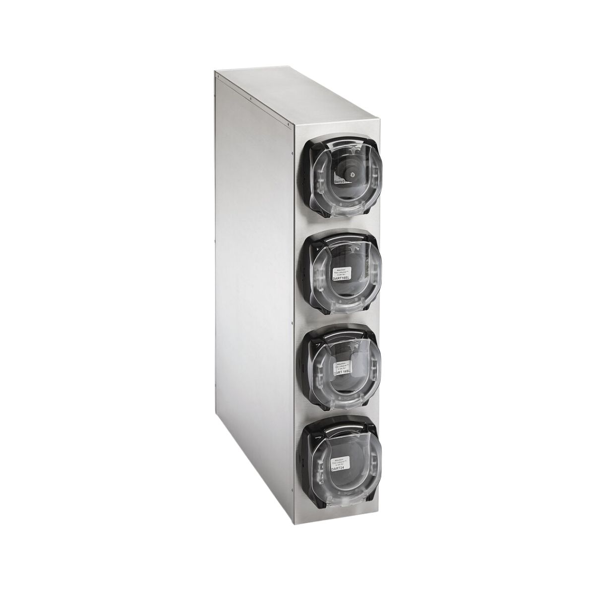 Vollrath K58824 LidSaver3 4-Compartment Steel Lid Dispenser, 7-1/8" W x 23-3/8" D x 31-5/8" H
