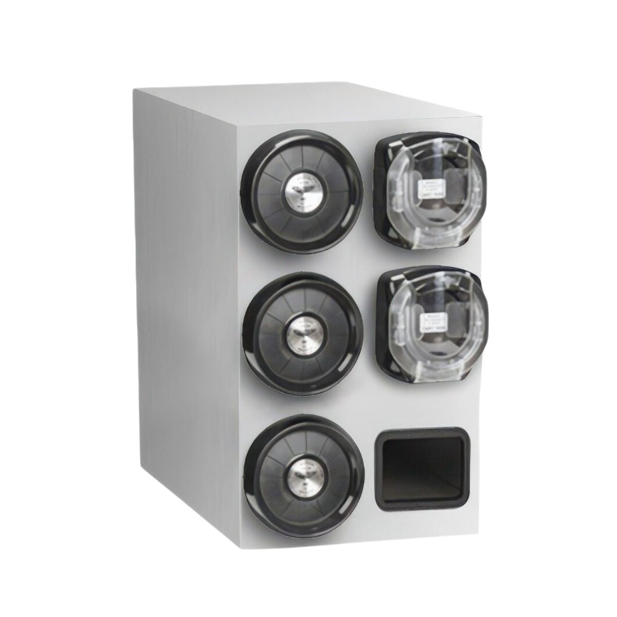 Vollrath K58837 LidSaver3 Cup Dispenser, 14" W x 23" D x 24" H, Steel, 3 Cups & 2 Lid/Straw Pockets