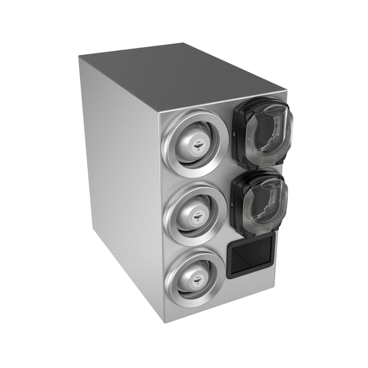 Vollrath K58842 LidSaver3 Dispenser, 14-1/4" W x 23-3/8" D x 24" H, 2 Cab, 3 CADJ-3 (3-1/4"-4-3/4")