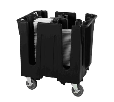 Vollrath SAC-4D-06 Traex Adjustable Dish Caddy, 32.75W x 27.5D x 30.5H, Black, 2 Compartments, 110 Plates
