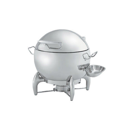 Vollrath T3633 D-Lux Soup Chafer Station - 11-Qt Stainless Steel, Hinged Closing Lid, Ladle Tray