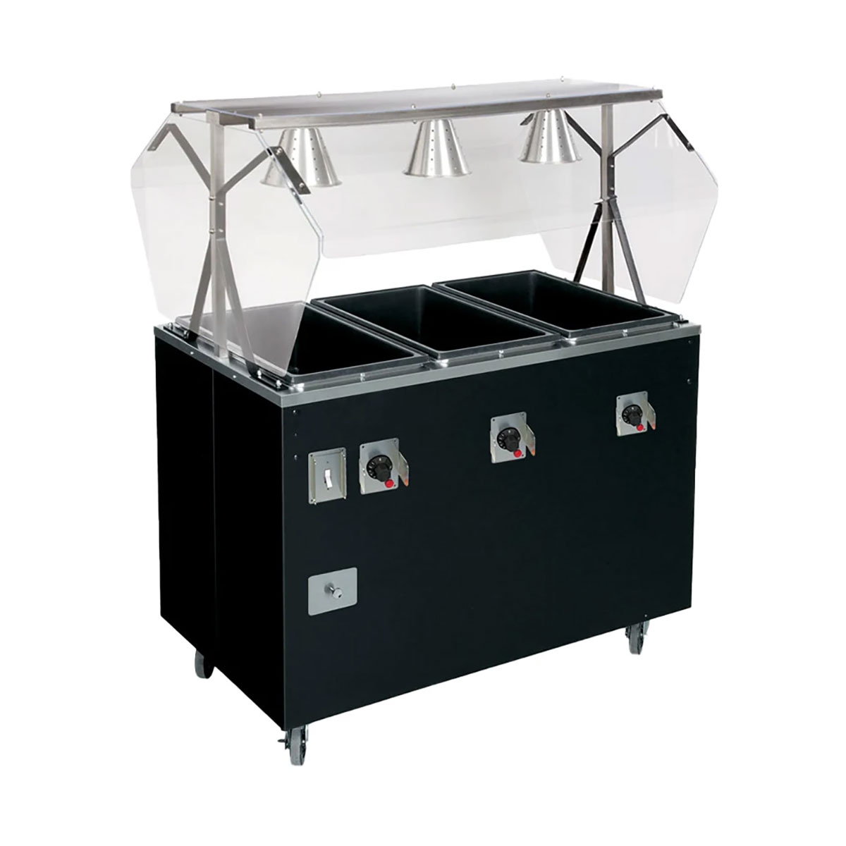 Vollrath T387112 60" 2-Series Affordable Portable (4) Sealed Well Hot Food Station Deluxe