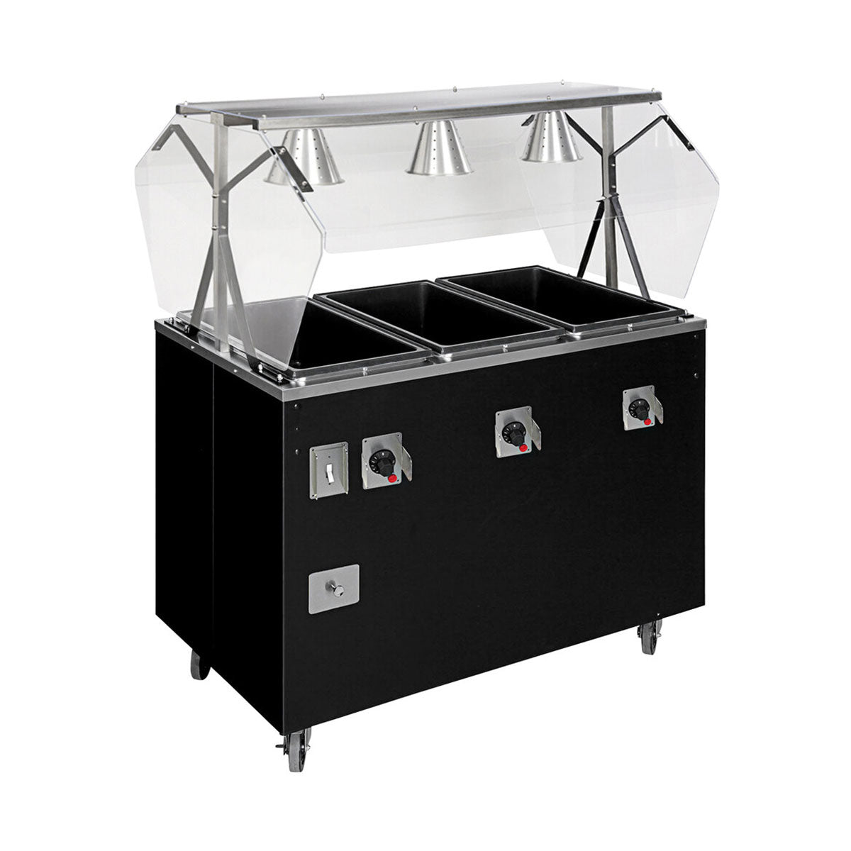 Vollrath T38711 60" 2-Series Affordable Portable (4) Sealed Well Hot Food Station Deluxe