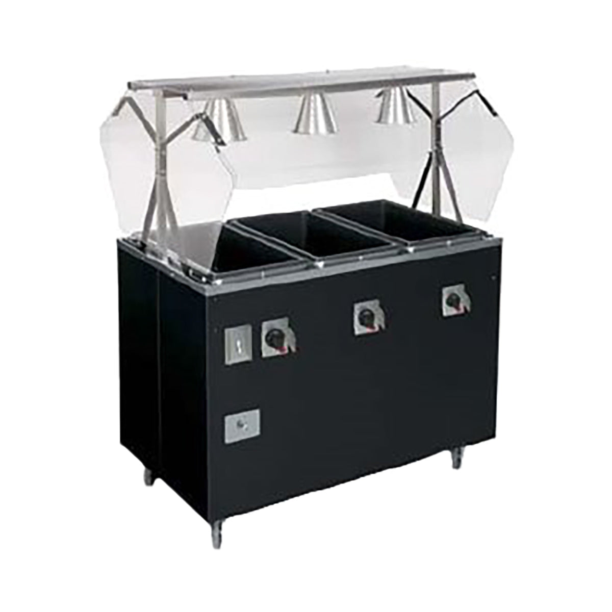 Vollrath T38712604 60" 2-Series Affordable Portable (4) Sealed Well Hot Food Station Deluxe
