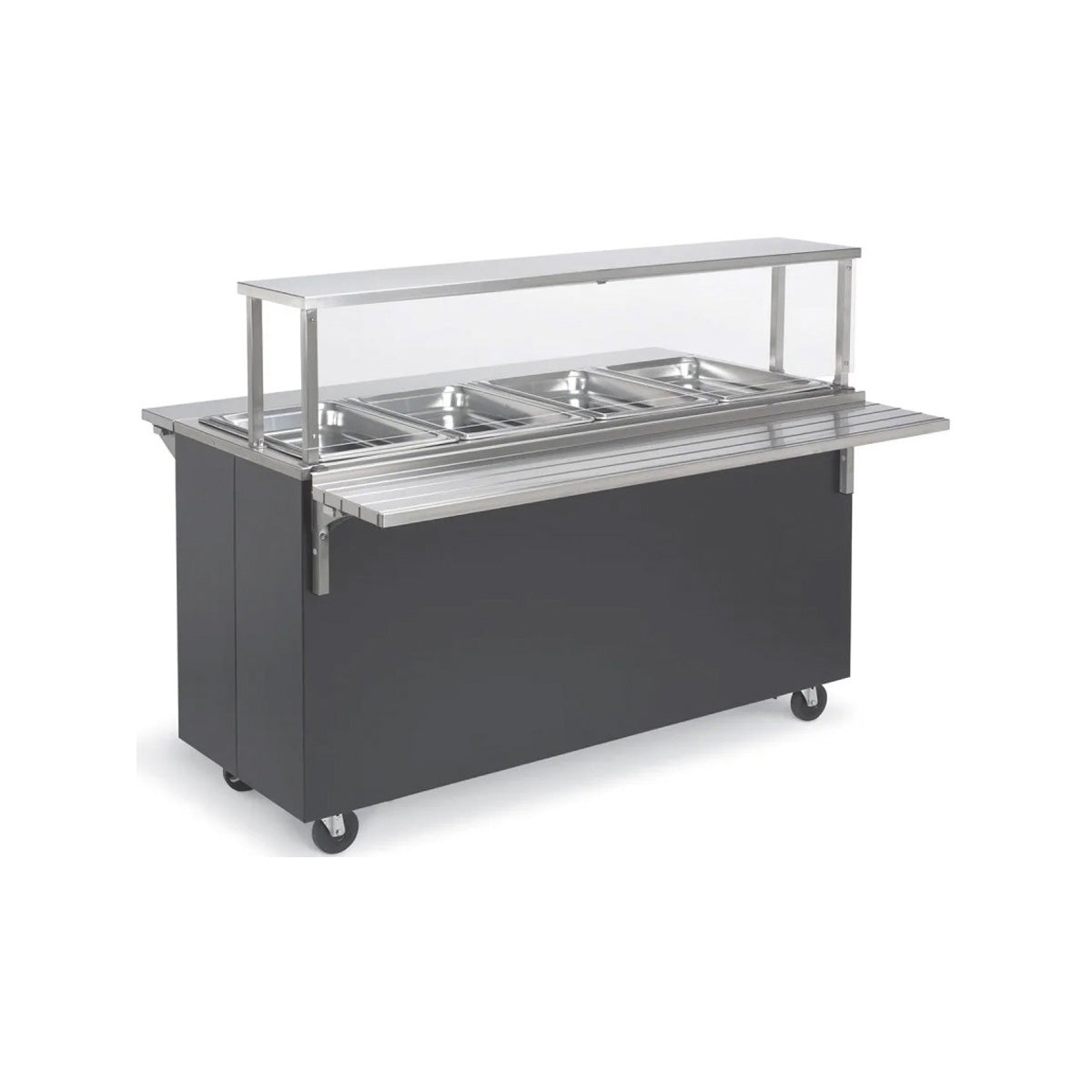 Vollrath T3873060A 60" 2-Series Affordable Portable (4) Sealed Well Hot Food Station Deluxe