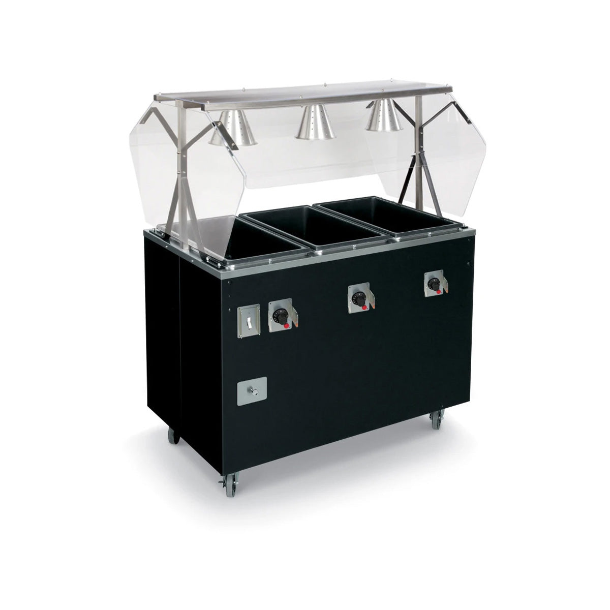 Vollrath T389372 46" 2-Series Affordable Portable (3) Sealed Well Hot Food Station Deluxe
