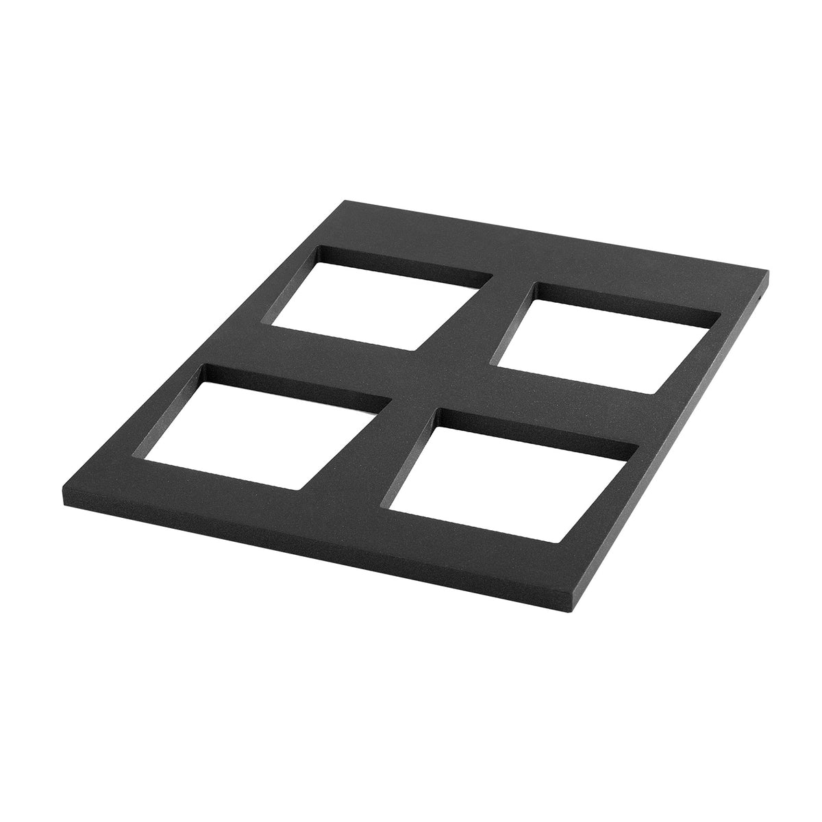 Vollrath V904937 Cubic Display Template, For 4 Bowls, 19-11/16"W x 14-3/4"D x 9/16"H, Wood, Black