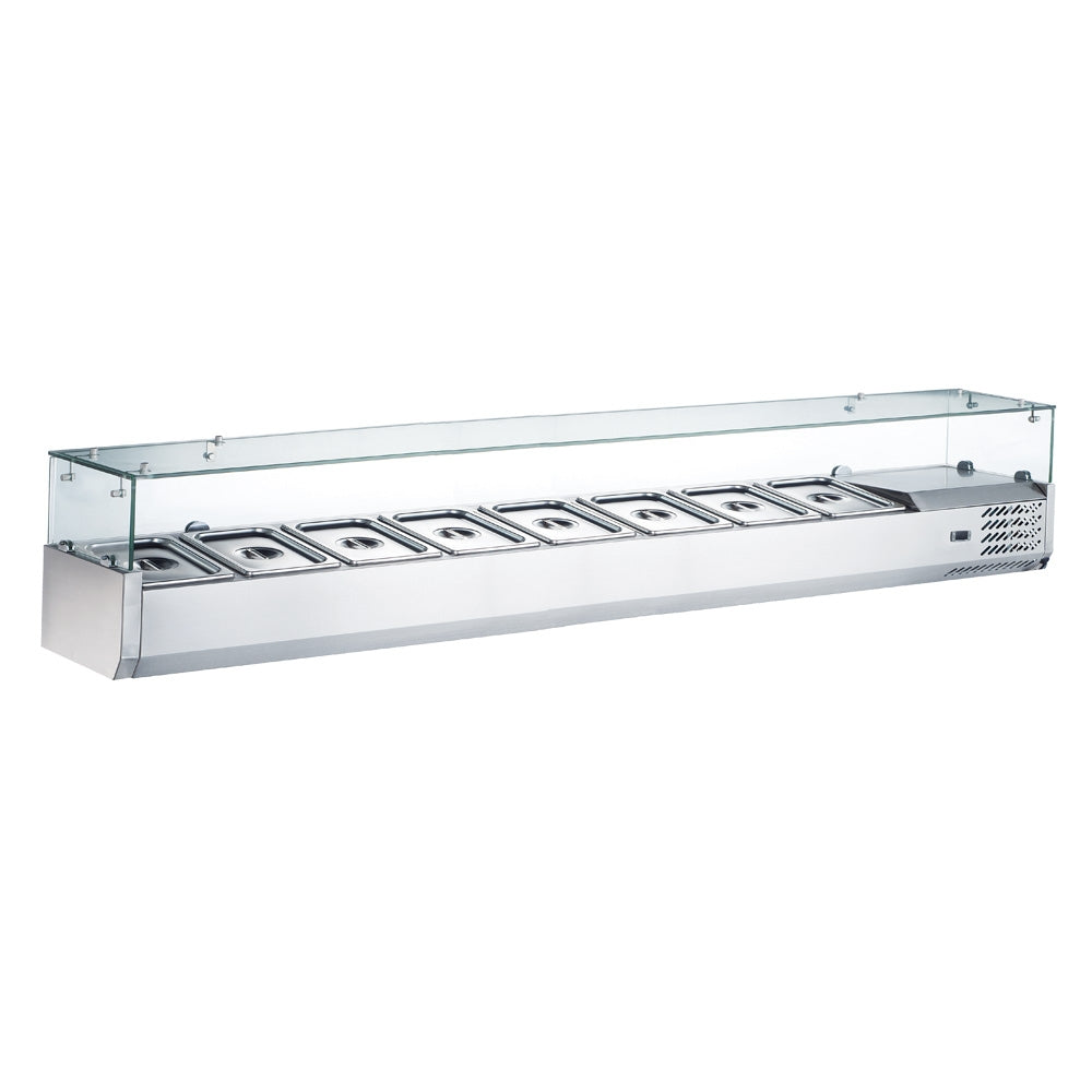 Coldline CTP70SG refrigerated countertop salad bar, front angled view