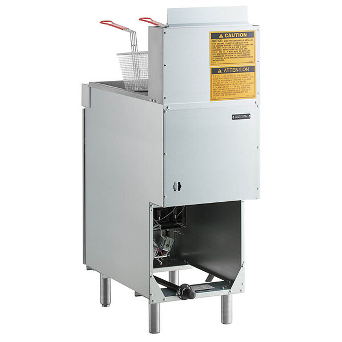 Vulcan 1VEG50M 15.5-Inch 45-50-lb Commercial Gas Fryer — Millivolt Controls, Ng Or Lp