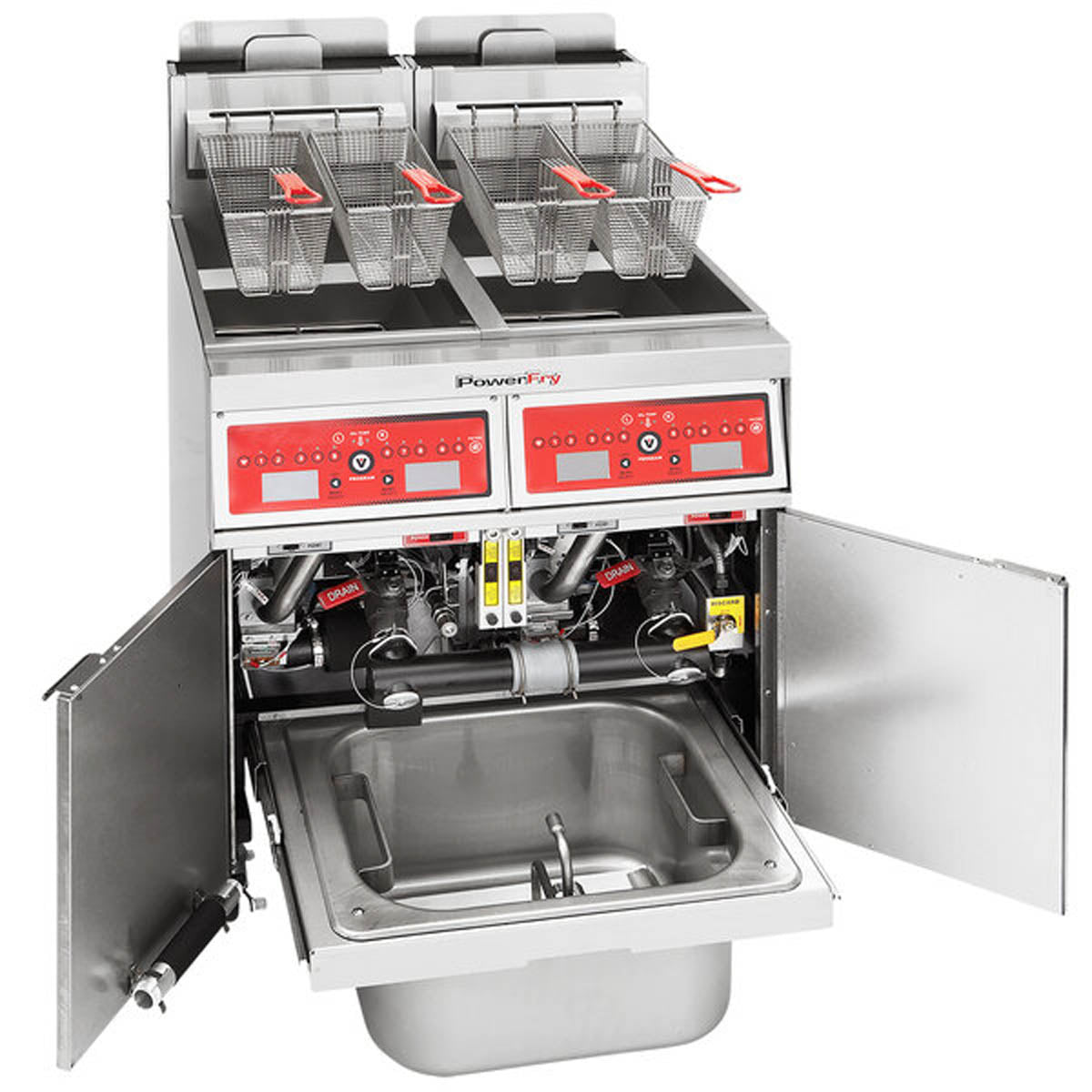 Vulcan 2VK45CF 31-Inch 90-lb Commercial Gas Fryer — Computer Controls, Ng Or Lp