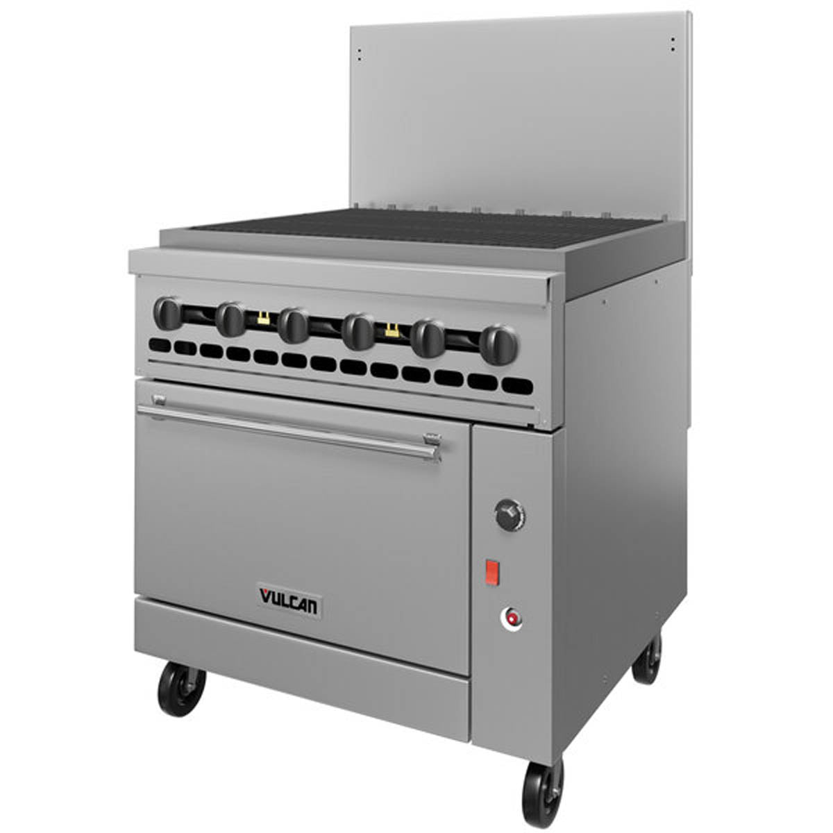 Vulcan 36C-36CBP 36.07-Inch Commercial Gas Range — Convection Oven, Manual Control, Liquid Propane