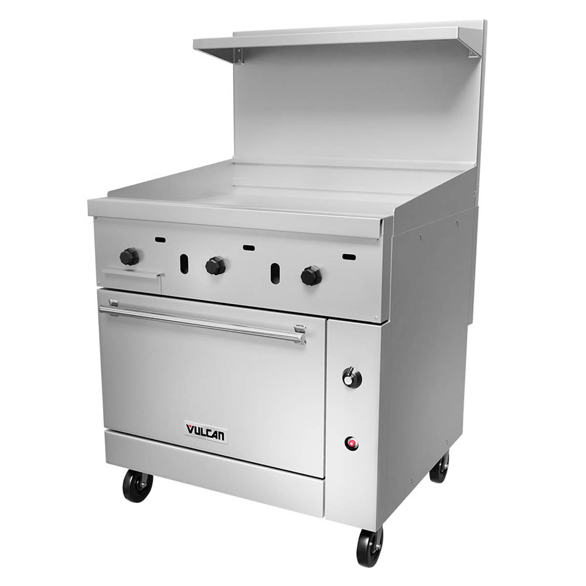 Vulcan 36C-36GT 36-Inch Commercial Gas Range — Convection Oven, Thermostatic Control